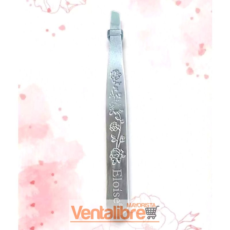 PINZA PARA DEPILAR DE ACERO INOXIDABLE DISEÑO FLORES
