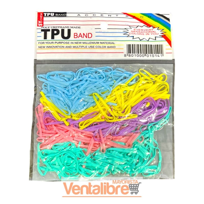 BANDITAS ELÁSTICAS TPU PARA EL PELO X 250 UNI. EXCELENTE AJUSTE