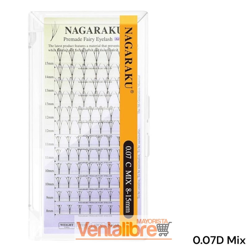 EXTENSIONES DE PESTAÑAS PREMADE FAIRY NAGARAKU 0.07D MIX
