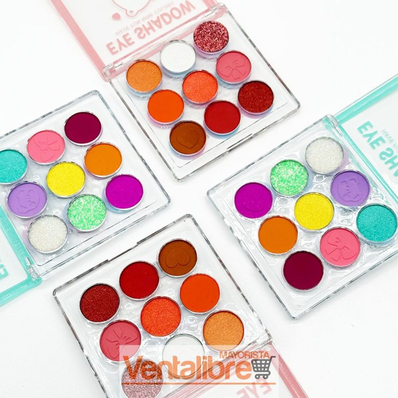 PALETA DE SOMBRAS X 9 COLORES MATTE, SHINNING Y GLITTER