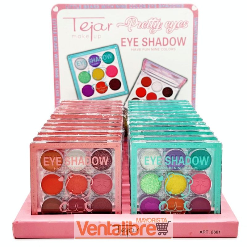 PALETA DE SOMBRAS X 9 COLORES MATTE, SHINNING Y GLITTER - Imagen 2