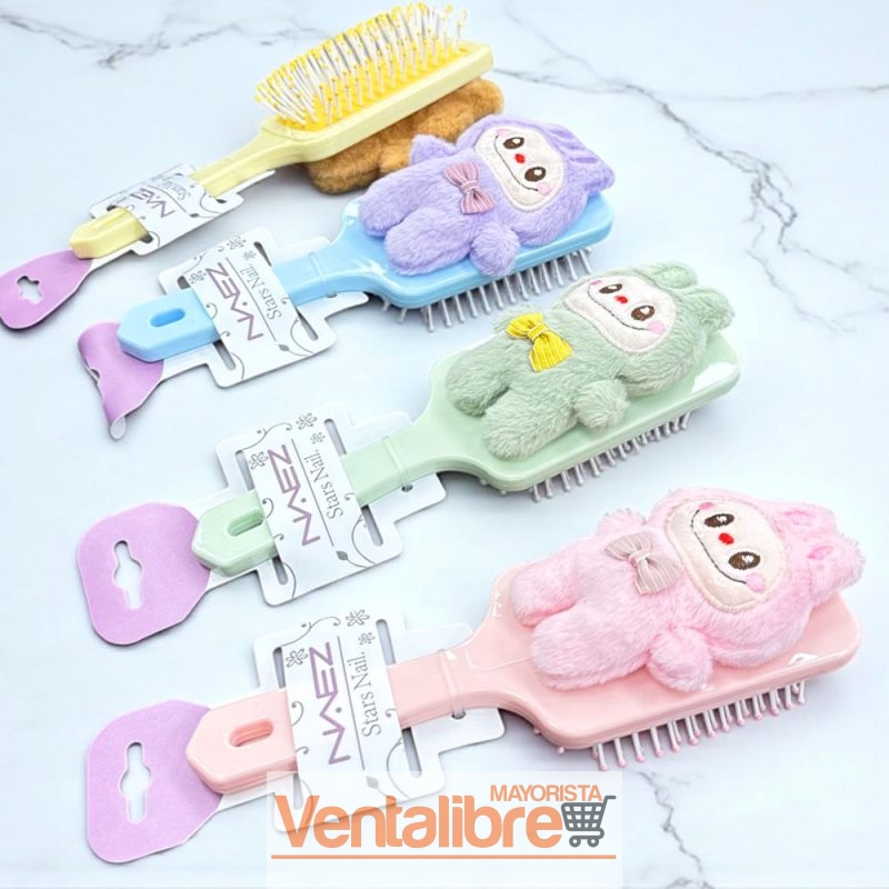 CEPILLOS PARA EL CABELLO CON PELUCHE DE LABUBU