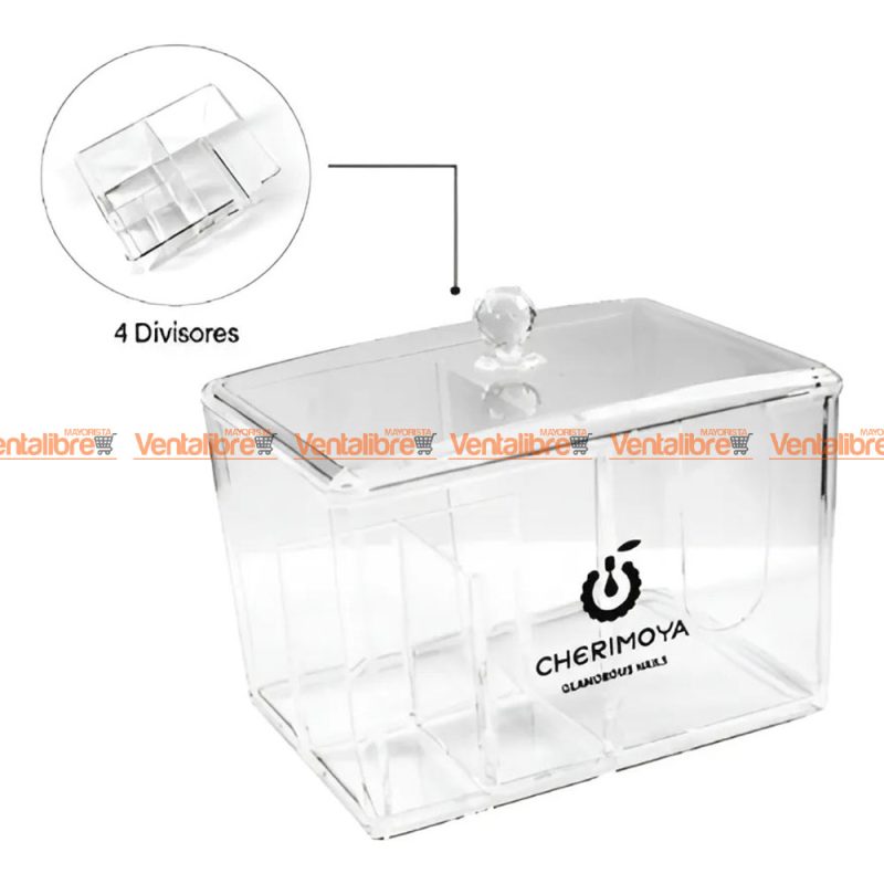 ORGANIZADOR ACRILICO 4 DIVISORES CHERIMOYA - Imagen 2