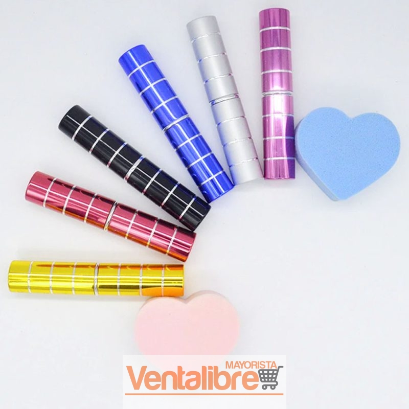 BROCHA PARA MAQUILLAJE TAMAÑO DE CARTERA COLORES SURTIDOS - Imagen 2