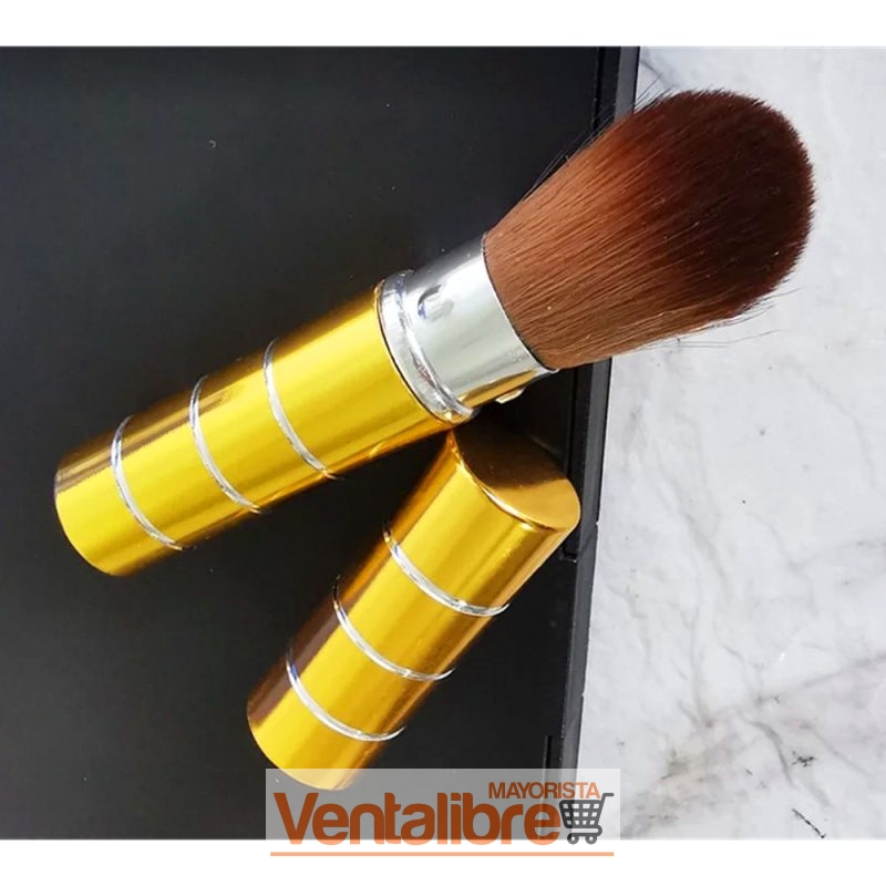 BROCHA PARA MAQUILLAJE TAMAÑO DE CARTERA COLORES SURTIDOS - Imagen 3