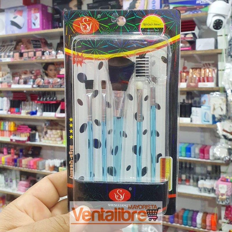 SET DE 5 BROCHAS PARA MAQUILLAJE PROFESIONALES - Imagen 2