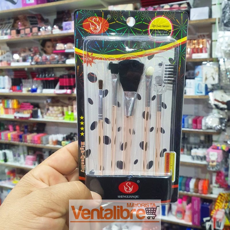 SET DE 5 BROCHAS PARA MAQUILLAJE PROFESIONALES - Imagen 5