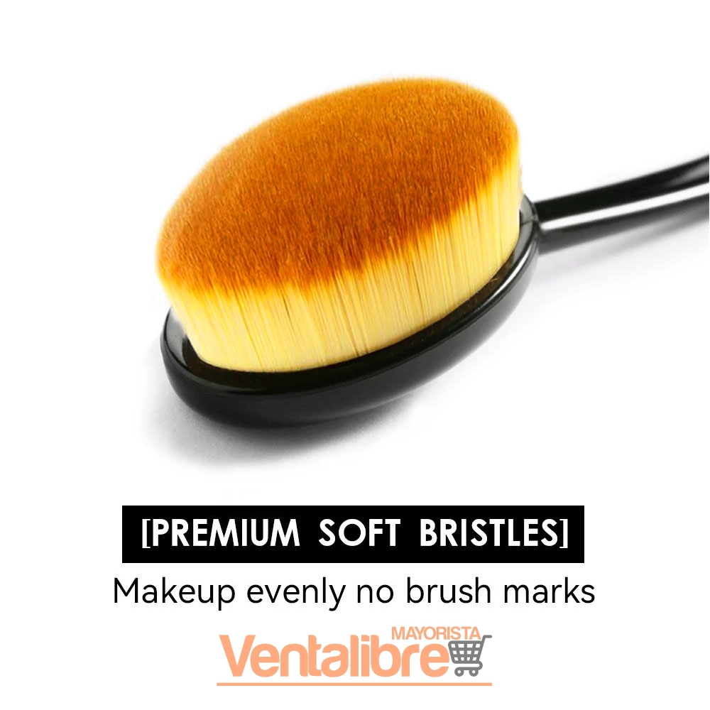 BROCHA OVALADA PARA APLICAR BASE DE MAQUILLAJE "TOOTHBRUSH BRUSHES" - Image 3