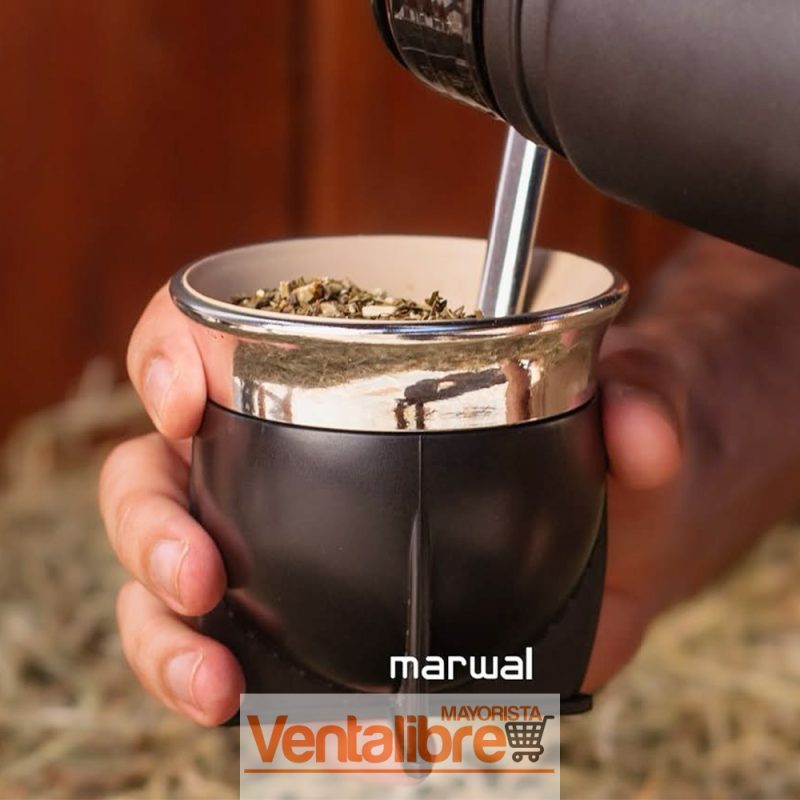 MATE PAMPA PREMIUM SIMIL CUERO TÉRMICO 5 COLORES