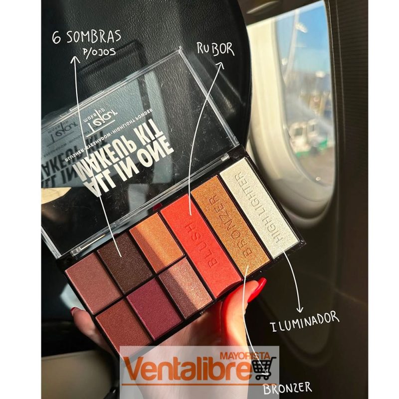 PALETA DE SOMBRA PARA OJOS + ILUMINADOR + RUBOR + POLVO COMPACTO - Imagen 5