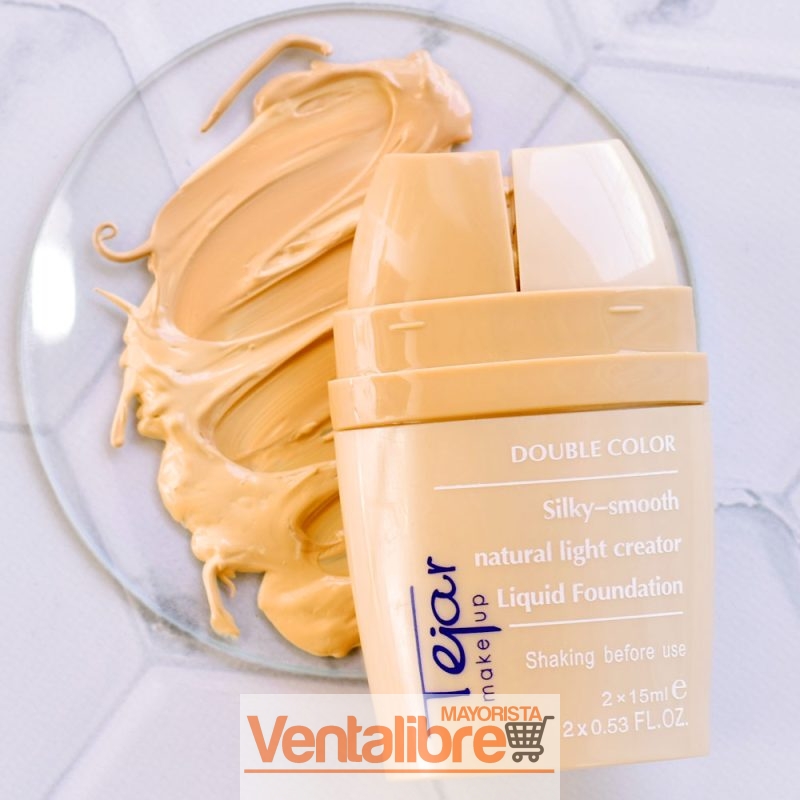 MAQUILLAJE FLUIDO DOS TONOS CON VÁLVULA