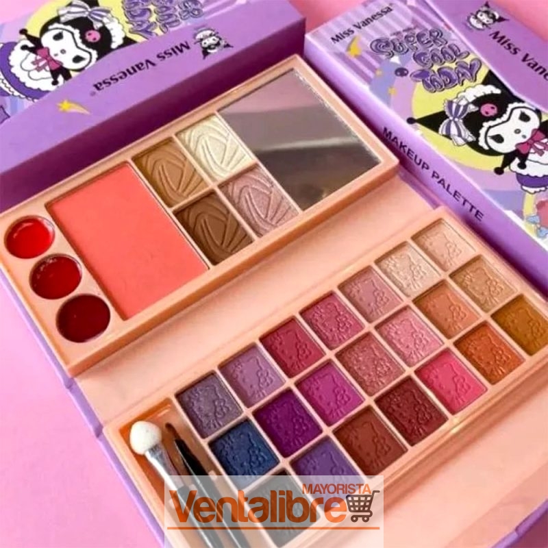 PALETA STITCH DE MAQUILLAJES 29 COLORES Y ESPEJO