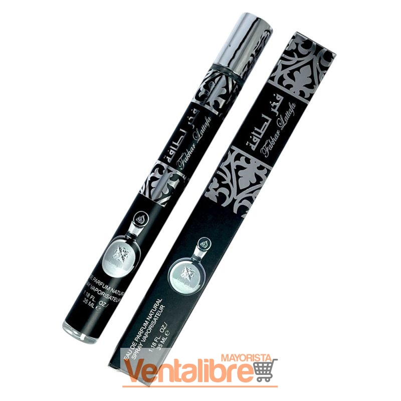 PERFUME ÁRABE SPRAY FAKHAR BLACK PARA HOMBRES TUBO 35 ML.