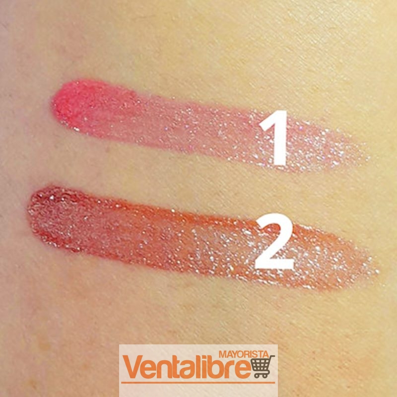 BRILLO LABIAL PARA TEENS EFECTO DIAMANTE 5 DISEÑOS 2 TONOS - Imagen 3