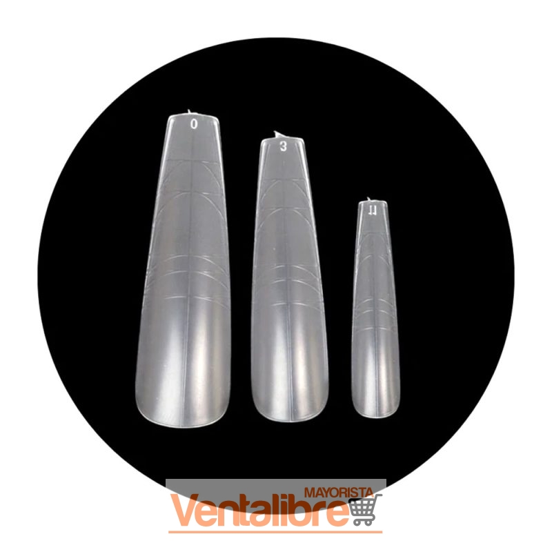 SOFT GEL TIPS MULTIFUNCTIONAL LONG COFFIN NAIL X 240 PCS.