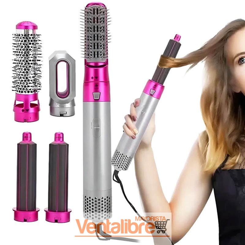 SECADOR DE PELO MULTIFUNCIONAL 5 EN 1 SET MODELADOR 2000W.