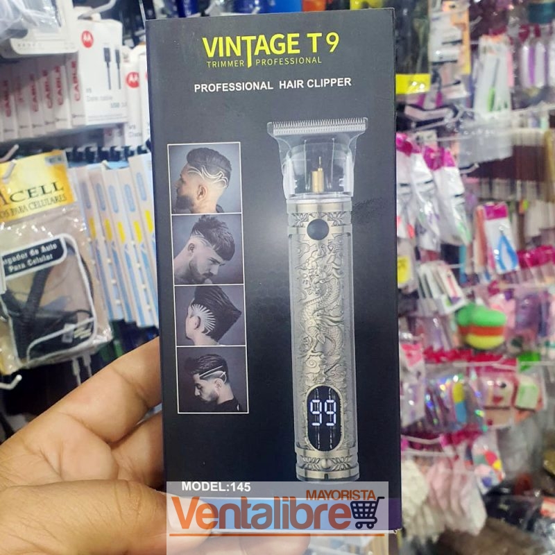 CORTAPELO PROFESIONAL INALÁMBRICA VINTAGE T9 CON VISOR - Image 4