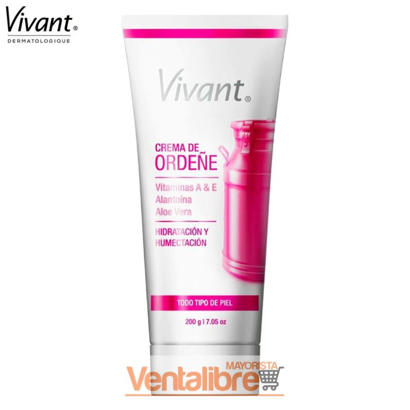CREMA DE ORDEÑE PARA PIEL AGRIETADA CON VITAMINAS A-E Y ALOE VERA 200 GRS.