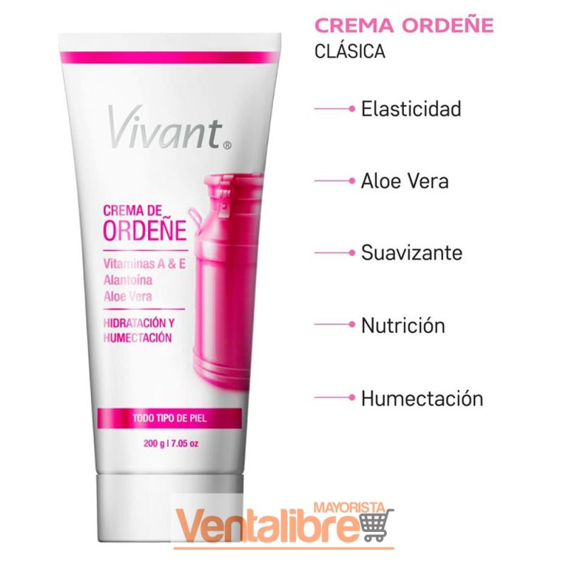 CREMA DE ORDEÑE PARA PIEL AGRIETADA CON VITAMINAS A-E Y ALOE VERA 200 GRS. - Imagen 2