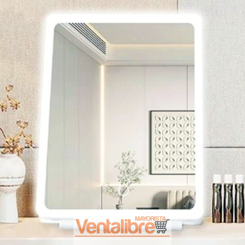 ESPEJO DE TOCADOR RECARGABLE CON LED 7" - Image 2