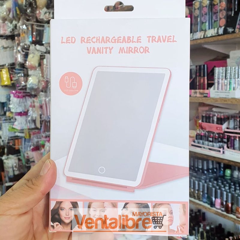 ESPEJO DE TOCADOR RECARGABLE CON LED 7" - Image 3