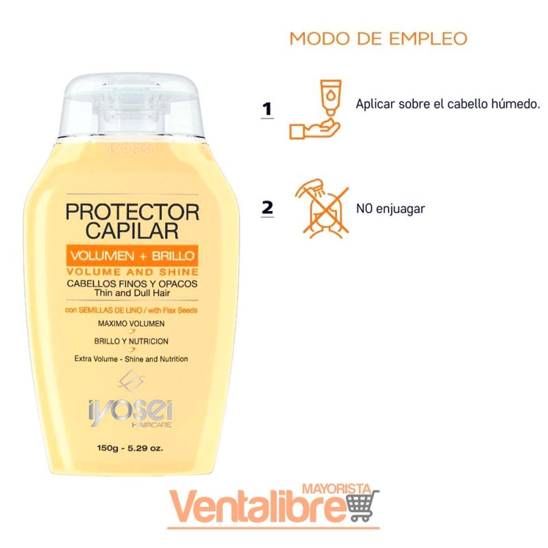 PROTECTOR CAPILAR VOLUMEN MÁS BRILLO 150 ML. - Imagen 3