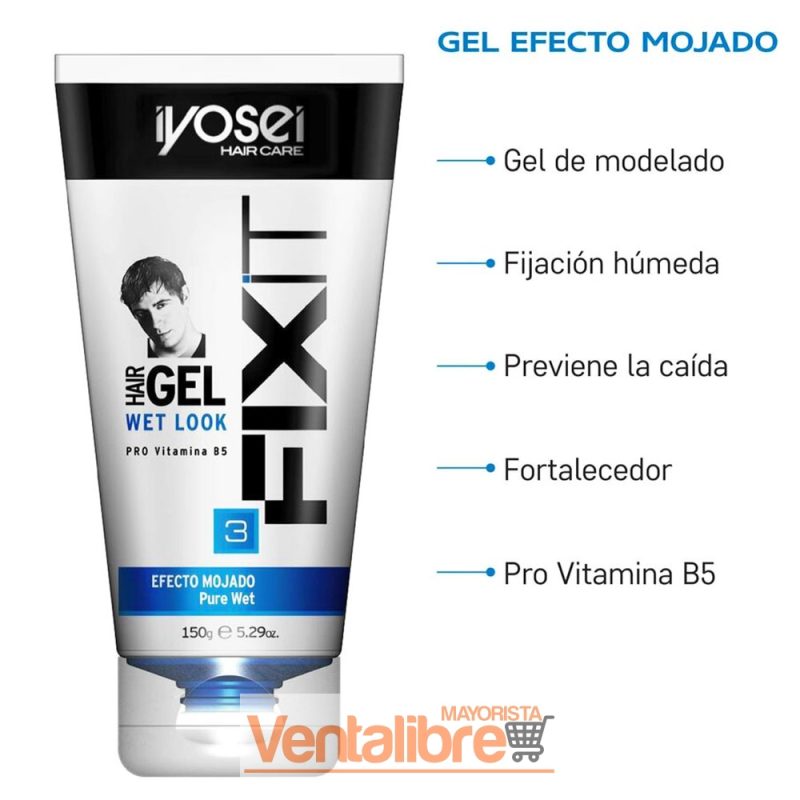 GEL CAPILAR FIXIT EFECTO MOJADO Y CON PRO VITAMINA B5 X 150 GRS. - Imagen 2