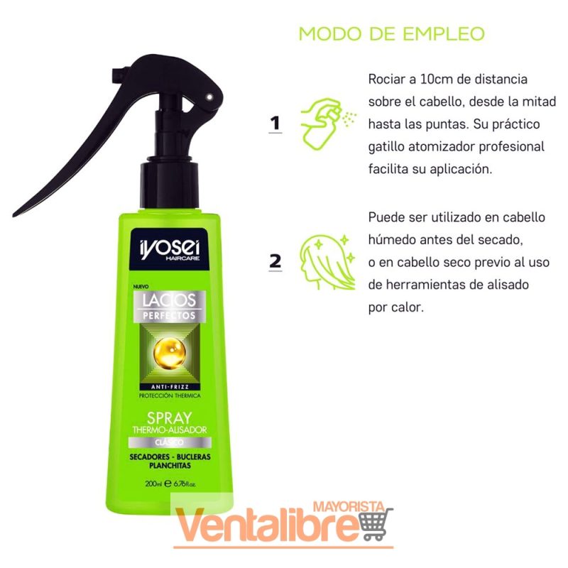 SPRAY THERMO ALISADOR LACIOS PERFECTOS ANTI FRIZZ CLÁSICO 200 ML. - Imagen 3