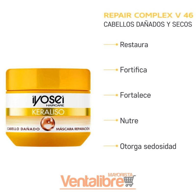 MÁSCARA DE REPARACIÓN TOTAL CON KERATINA X 315 GRS. - Imagen 2