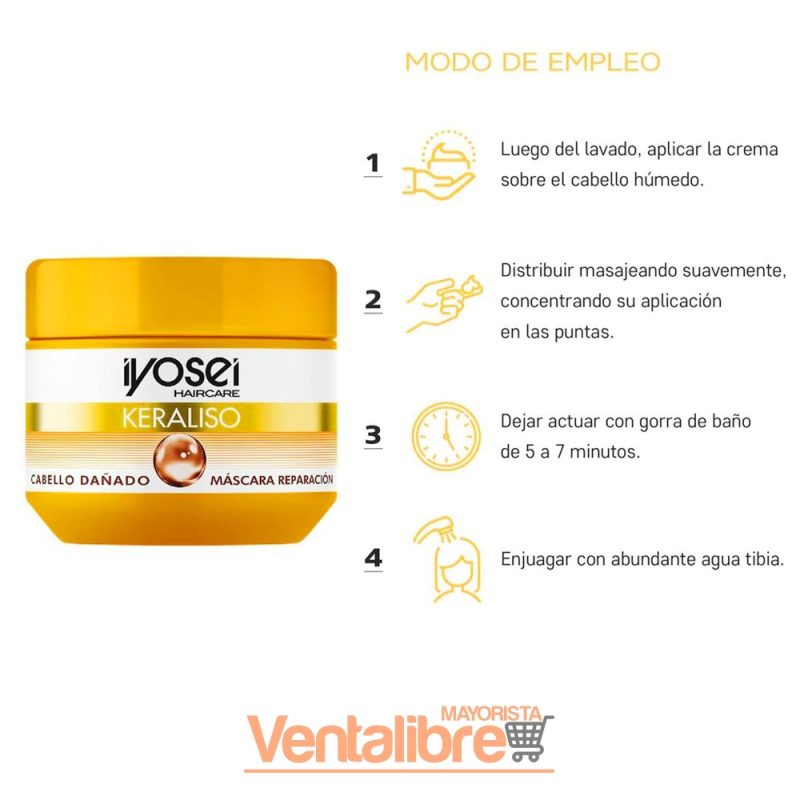 MÁSCARA DE REPARACIÓN TOTAL CON KERATINA X 315 GRS. - Imagen 3