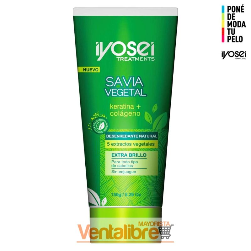 TRATAMIENTO CAPILAR SAVIA VEGETAL KERATINA & COLÁGENO 150 GRS.