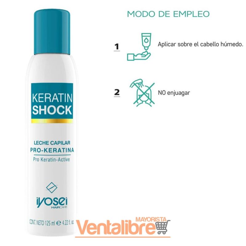 LECHE CAPILAR KERATIN SHOCK PRO-KERATINA 125 ML. - Imagen 3