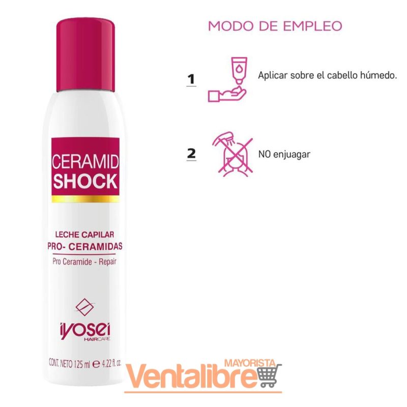 LECHE CAPILAR CERAMIDA SHOCK PRO-CERAMIDAS 130 ML. - Imagen 3