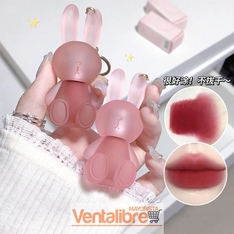 LABIAL LÍQUIDO MATTE BUNNY VELVET GEGE BEAR LLAVERO