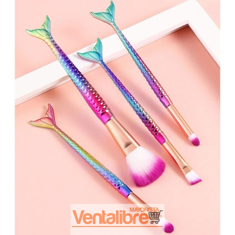 SET BROCHAS SIRENA BLISTER POR 4 UNIDADES