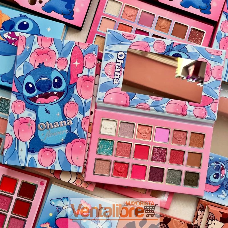 PALETA DE SOMBRAS STITCH 18 COLORES MAS ESPEJO
