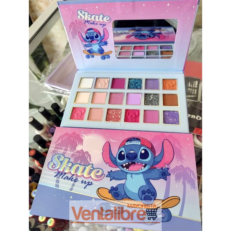 PALETA DE SOMBRAS STITCH 18 COLORES MAS ESPEJO
