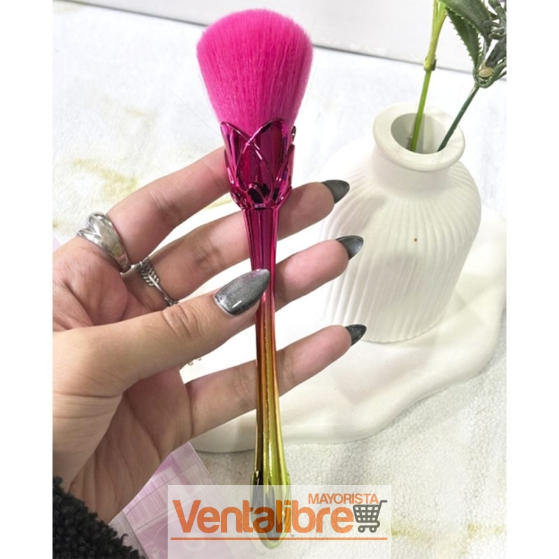 BROCHA PARA MAQUILLAJE PROFESIONAL RUBOR POLVO COMPACTO