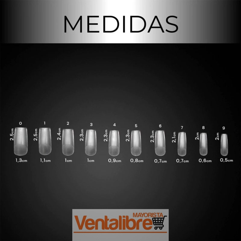 TIPS PARA SOFT GEL FORMA CUADRADA PRE LIMADAS MATTE X 100 PCS. - Imagen 5