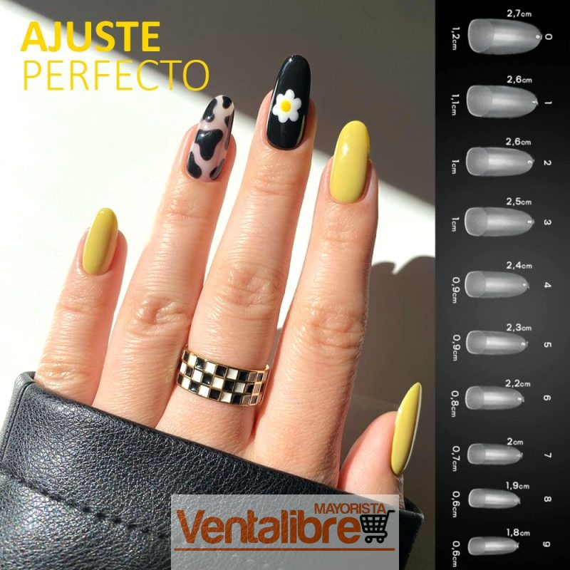 TIPS PARA SOFT GEL FORMA OVALADA PRE LIMADAS MATTE X 100 PCS.