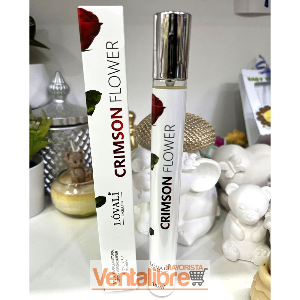 PERFUME CRIMSON FLOWER LOVALI SPRAY PARA MUJER TUBO 35 ML.