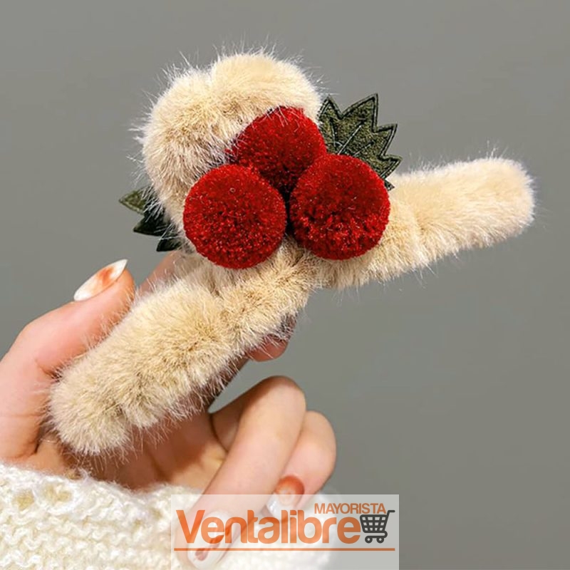 BROCHE DE PELO PELUCHE COLORES SURTIDOS 11 CM.