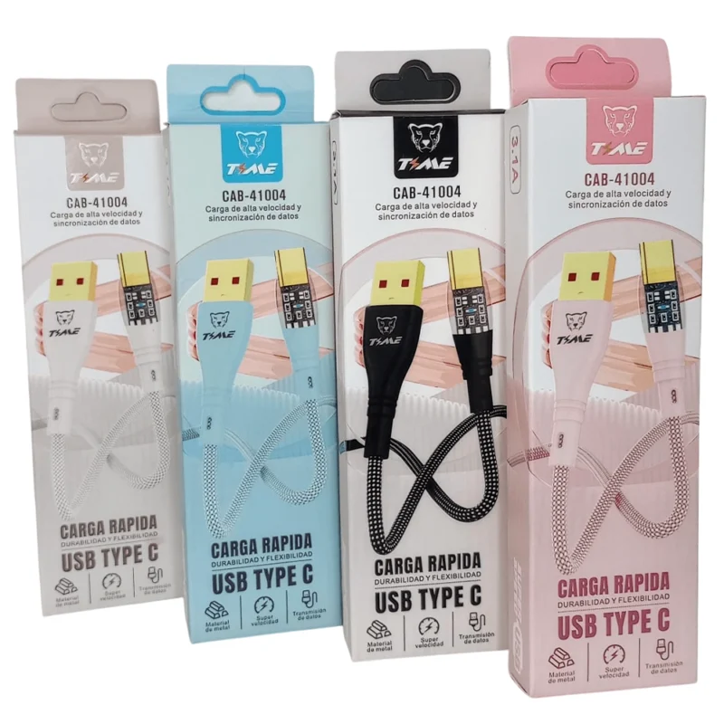 CABLE TIPO C CON LUZ CARGA RÁPIDA