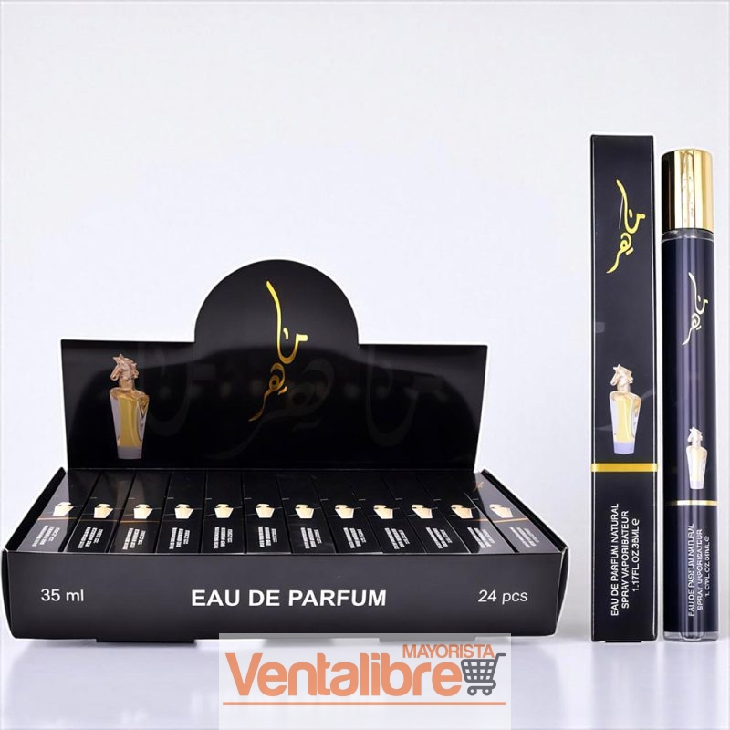 PERFUME ÁRABE SPRAY MAAHIR PARA HOMBRE TUBO 35 ML.