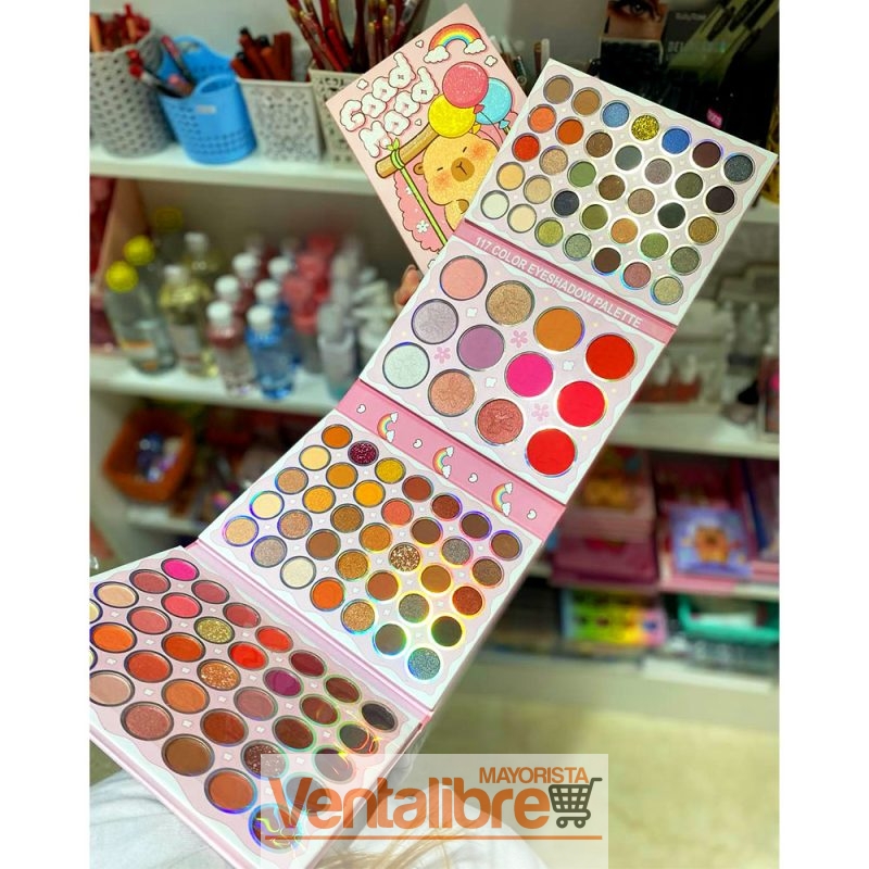 PALETA DE SOMBRAS CAPIBARA GOOD MOOD 117 COLORES