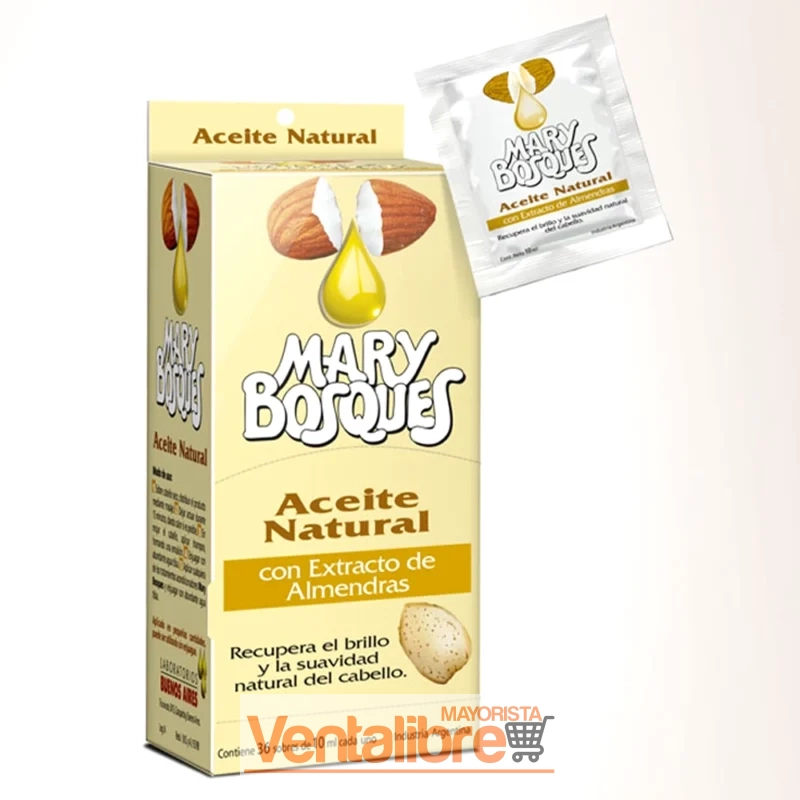 ACEITE NATURAL CON EXTRACTO DE ALMENDRAS 10ML.