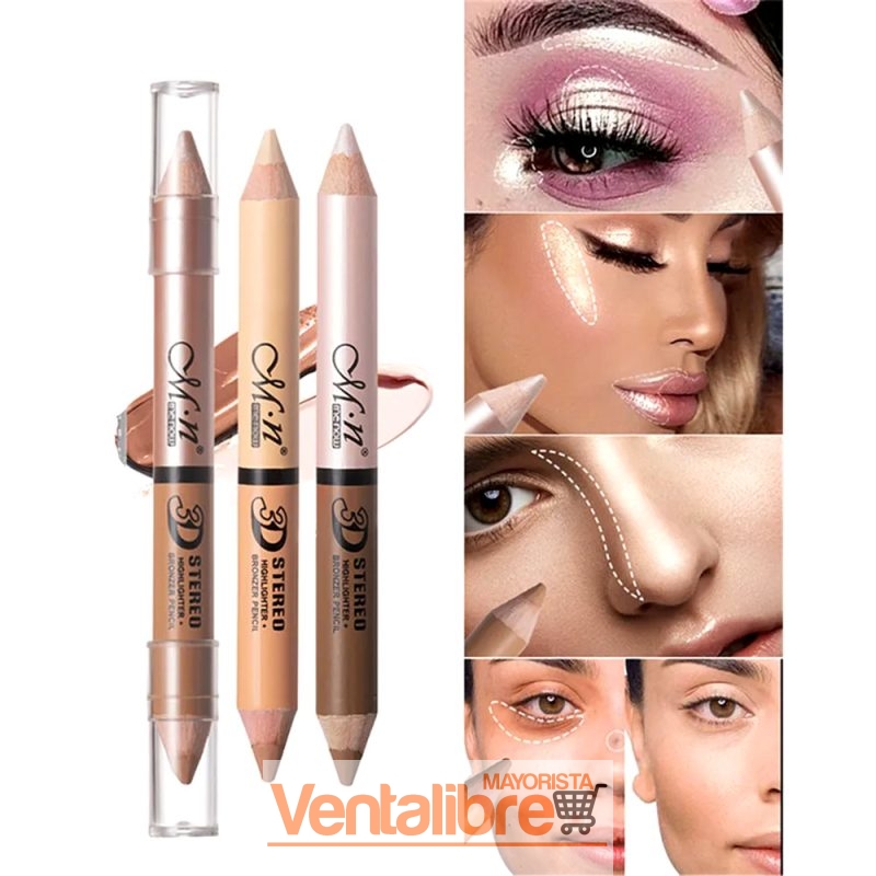 LÁPIZ ILUMINADOR + CONTORNO BRONCEADOR 2 EN 1