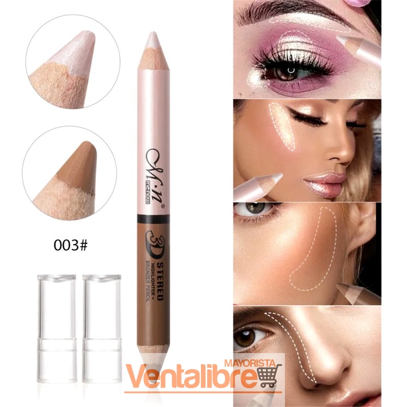 LÁPIZ ILUMINADOR + CONTORNO BRONCEADOR 2 EN 1 - Imagen 4