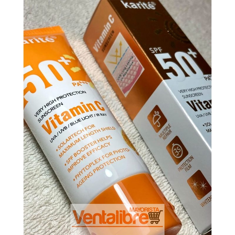 PROTECTOR SOLAR KARITÉ CON VITAMINA C SPF 50+ CON HIDRATANTE