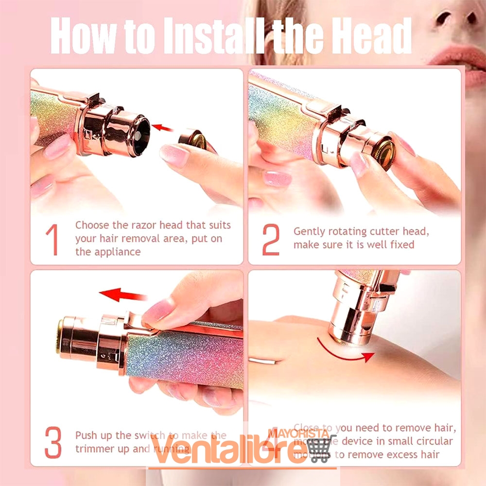 DEPILADORA FACIAL & CORPORAL CON LUZ 2 EN 1 - Imagen 3